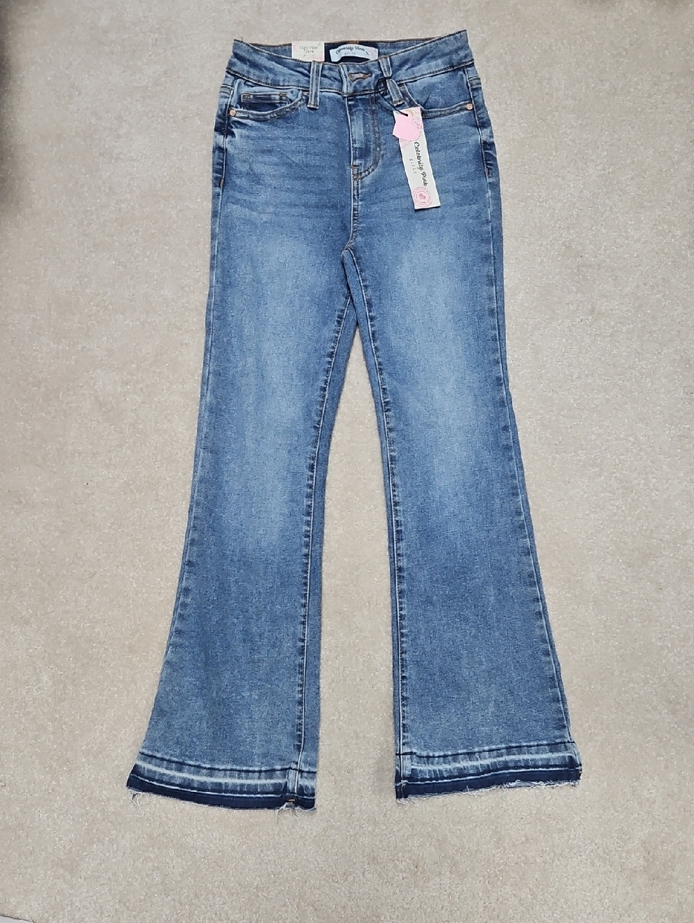 Celebrity Pink Girls Medium Blue High-Rise Flare Jeans